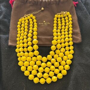 Kate Spade Vibrant Yellow Multi-Strand Necklace
